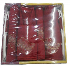 Kuber Industries Cotton Marriage Bathrobe Set (Maroon, Standard Size) -8 Piece