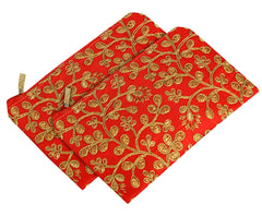 Kuber Industries Embroidery Hand Purse/Wallet For Women- Pack of 2 (Red) (HS39KUBMART022021)