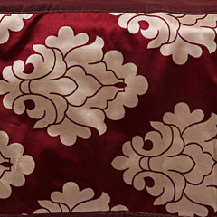 Heart Home Multiuses PVC Flower Print Microwave Oven Cover for Home & Kitchen 23 LTR. (Maroon) 52HH4023