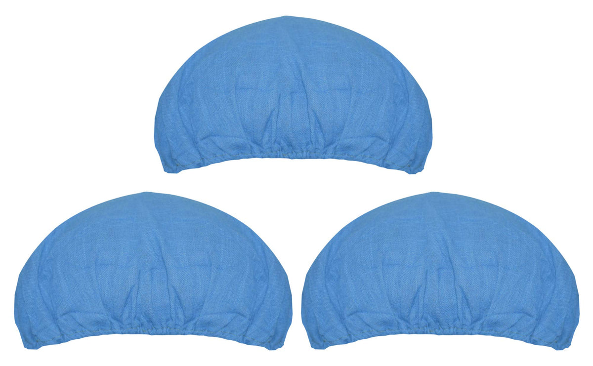 Kuber Industries Cotton Reusable Stretchable Anti Pollution Surgeon Caps (KESHAV46341, Blue, 26 cm X 26 cm, Standard) - Pack of 3