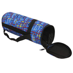 Kuber Industries Check Printed Canvas Water Bottle Cover (Blue, 2 litres, KUBMART15779)