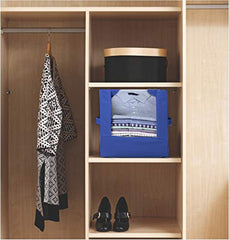 Kuber Industries Non-Woven 2 Pieces Shirt Stacker Wardrobe Organizer (Red & Blue) CTKTC022578