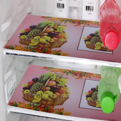 Heart Home PVC 6 Pieces Refrigerator Drawer Mats (Pink) - CTHH8645, Standard (CTHH08645)