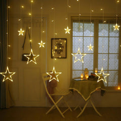 Heart Home LED String Light | 6 Big & 6 Small LED String Lights | Light for Christmas | Light for Weddings | Star Light | Lights for Home Decoration | Warm White