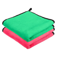 Heart Home Cleaning Towel | Reusable Cleaning Cloths for Kitchen | Duster Towel for Home Cleaning | 400 GSM Cleaning Cloth Towel with Hanging Loop | 40x40 | Pack of 2 | Multi