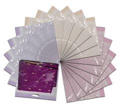 Heart Home Non-Woven Wardrobe Organizer/Gift Bags/Storage Bag For Store Saree, Lehenga, Suit With Transparent Window With Handle- Pack of 18 (Purple & Pink & Brown)