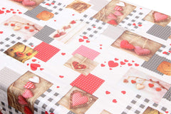 Kuber Industries Butterfly Design PVC 4 Seater Centre Table Cover - Cream