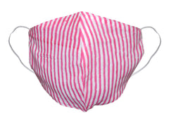 Kuber Industries Lining Print 100% Cotton 2-Layer Reusable Anti Pollution Mask (Pack of 20 White & Pink)
