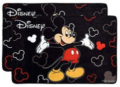 Kuber Industries Disney Printed Anti-Slip Durable Rubber Door Mat, Welcome Mat for Entryway,Patio,Garage, Outdoor, 23"x15"- Pack of 2 (Black)