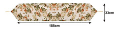Heart Home Flower Design Cotton Table Runner for Family Dinners or Gatherings, Indoor or Outdoor Parties & Everyday Use, 16"x68"inch (Orange)