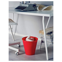 Kuber Industries Dustbin|Plastic Dustbin|Dustbins for Kitchen|Dustbin For Bedroom,Hall|Dustbin For office|8 Litre Dustbin|Pack of 2 (Red)
