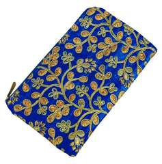 Kuber Industries Embroidery Women Hand Purse Wallet For Party, Wedding, Dating- Pack of 2 (Blue) (HS39KUBMART022034)