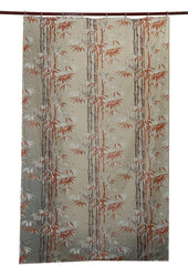Kuber Industries Leaf Design Waterproof PVC Shower Curtain with 8 Hooks 54 inch x 84 inch (Coffee) CTKTC33756