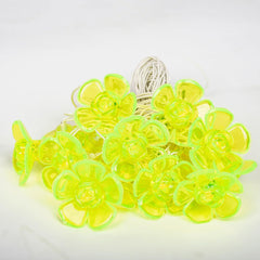 Kuber Industries Diwali Lights | 14 Flower Fairy Lights for Diwali | Christmas | Home Decoration | Indoor & outdoor | Diwali Lights for Decoration | Crystal Flower | Light Green