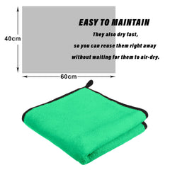 Heart Home Cleaning Towel | Reusable Cleaning Cloths for Kitchen | Duster Towel for Home Cleaning | 400 GSM Cleaning Cloth Towel with Hanging Loop | 40x60 | Pack of 4 | Green