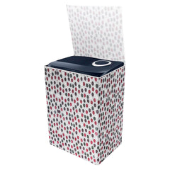 Heart Home Washing Machine Cover | Multi Dot Print Washing Machine Cover | PVC Top Load Semi-Automatic Washing Machine Cover | Cream