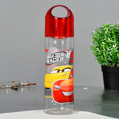 Heart Home Disney Car Printed Plastic Water Bottle For Kids- 700ml, Pack of 2 (Tranasparent)