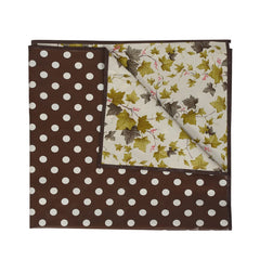 Heart Home PVC Dot Print Both Sided Bed Server Food Mat, Bedsheet Protector for Home 36"x36" (Brown) 54HH4339.