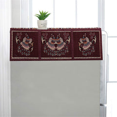 Kuber Industries Cotton Fridge Top Cover (CTKTC8581, Maroon)