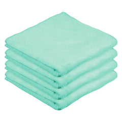 Kuber Industries Cleaning Towel | Reusable Cleaning Cloths for Kitchen | Duster Towel for Home Cleaning | 400 GSM Cleaning Cloth Towel for Car | Bike | 50x70 | Pack of 4 | Green