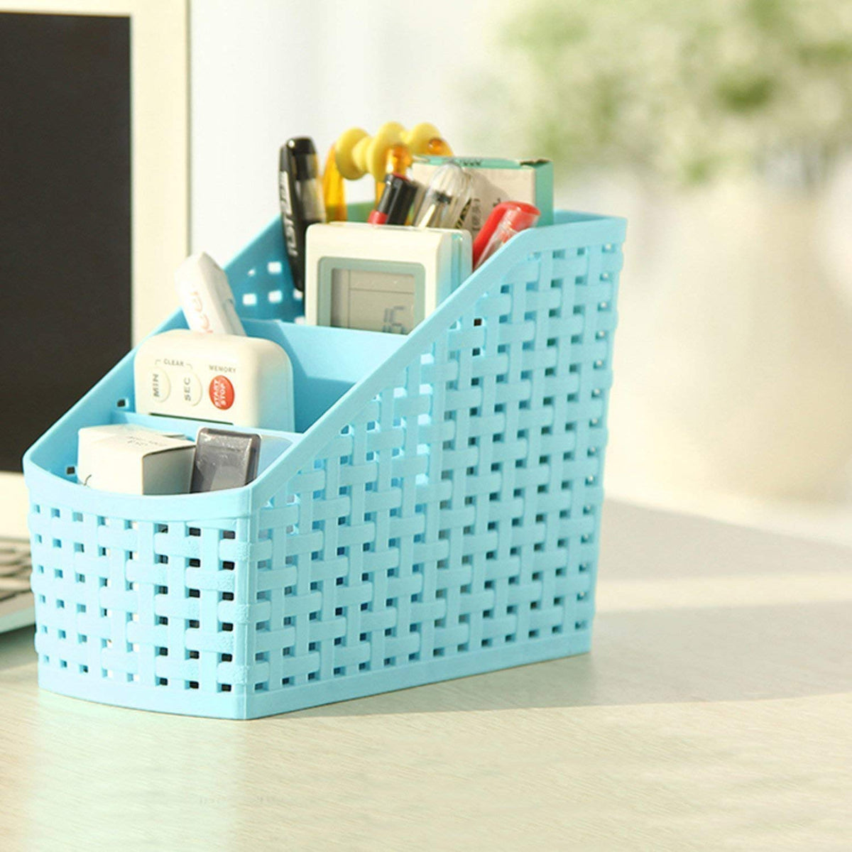 Heart Home 1 Piece Plastic Multipurpose Storage Basket for Bathroom, Kitchen, Office (Multi) - (CTHH010682)