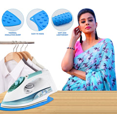 Kuber Industries Iron Mat | Flexible Silicone Iron Pad | Iron Rest Pads | Heat Resistant | Anti-Slip Mat | Protective Waterproof Insulation Iron Mat | Assorted