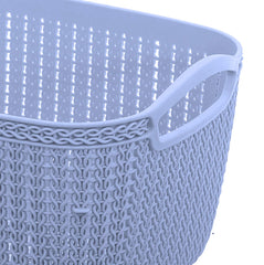 Kuber Industries Fruit Basket For Dining Table|Plastic Basket For Storage|Flexible Kitchen Storage Baskets (Grey)