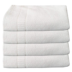 Kuber Industries Cotton Bath Towel 30"x60" (White, 4 Pieces Full Size)