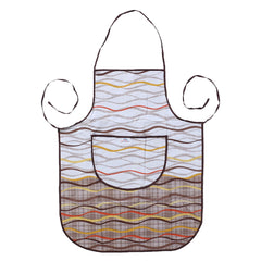 Heart Home Apron|PVC Unique Strips Printed Kitchen Chef Cloth|Waterproof Centre Pocket Apron With Tying Cord for Men & Women (Multicolor)