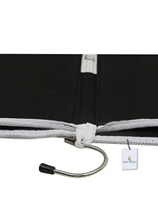 Kuber Industries Blazer/Suit Cover|Easily Foldable & Non Woven Fabric|Bag with Zipper Closure (Black)