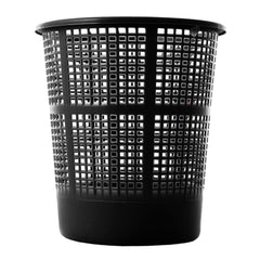 Kuber Industries Mesh Design Plastic Dustbin, Garbage Bin For Home, Kitchen, Office, 5Ltr.- Pack of 3 (Black)-47KM0777