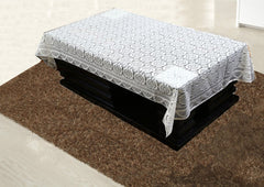 Kuber Industries Cotton 4 Seater Centre Table Cover - White