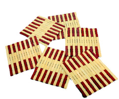 Kuber Industries Pencil Design Square Bamboo Coasters for Home Set of 2 Pan Pot Holder Heat Insulation Pad (Brown)