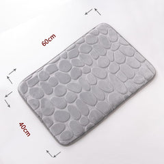 Heart Home Bath Mat | Bathroom Mat | Mat for Bathroom | Shower Bath Tub Mat | Living Room Mat | Foot Massager Mat | Square Shape Floor Mat | SZ-01B | Gray