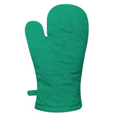 Heart Home Cotton Microwave Oven Gloves, Set of 2 (Green)-HS43HEARTH26089