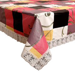 Kuber Industries Checkered Printed PVC 6 Seater Dinning Table Cover 60"x90" (Multicolor)-HS43KUBMART25639, Standard