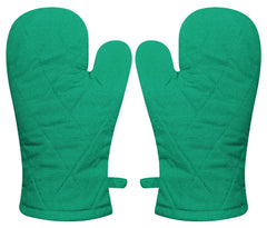 Kuber Industries Cotton Microwave Oven Gloves, Set of 4 (Green)-HS43KUBMART26091