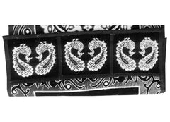 Heart Home Peacock Design Cotton Fridge Top Cover with 6 Utility Side Pockets (Black)-HS_38_HEARTH21062, Standard