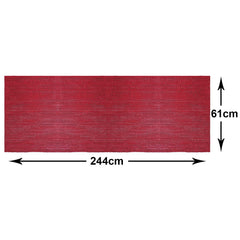Heart Home Rubber Waterproof Anti-Skid Swimming Pool Mat|Shower Mat|Rainmat for Entrance Area,Bathroom,2 x 8 Feet (Red)
