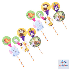 Heart Home Cupcake Toppers | Cardboard Cupcake Picks |Decorations Supplies for Farewell | Birthday Party | Theme Cupcake Topper | 14 Pieces | DT-2099 | Multicolor