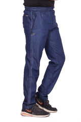 Kuber Industries Denim Pajama Lower Track Pant for Men-L (Blue)