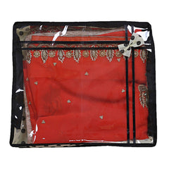 Kuber Industries Bow Polka Dot Design 6 Piece Non Woven Saree Cover, Ivory