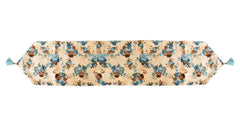 Heart Home Flower Design Cotton Table Runner for Family Dinners or Gatherings, Indoor or Outdoor Parties & Everyday Use, 16"x68"inch (Blue)