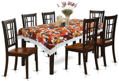Kuber Industries Dining Table Cover Tablecloth Waterproof Protector 6 Seater with Fruit Printed, 60 X 90 Inches Rectangle (Red), Standard (HS_36_KUBMART019101)