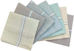 Heart Home 100% Cotton Premium Collection Handkerchiefs Hanky for Men, Set of 6 (Lite Colour), Standard (HS_37_HEARTH020422)