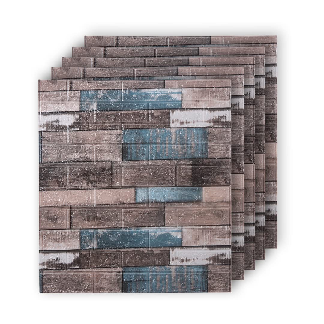 Kuber Industries Foam Brick Pattern 3D Wallpaper for Walls | Soft PE Foam | Easy to Peel, Stick & Remove DIY Wallpaper | Suitable on All Walls | Pack of 5 Sheets,70 cm X 70 cm