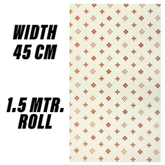 Heart Home Shelf Liner | EVA Kitchen Cabinet Shelf Mat | Anti-Slip Bathroom Mat | Fridge Mat | Table Mat | Star Wardrobe Mat | 1.5 Meter | Cream