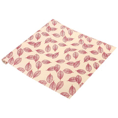 Heart Home Shelf Liner | EVA Kitchen Cabinet Shelf Mat | Anti-Slip Bathroom Mat | Fridge Mat | Table Mat | Pink Leaf Wardrobe Mat | 10 Meter | Cream