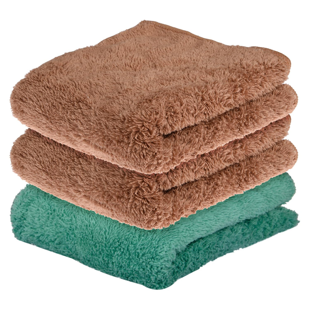 Kuber Industries Cleaning Towel | Reusable Cleaning Cloths for Kitchen | Duster Towel for Home Cleaning | 350 GSM Cleaning Cloth Towel for Car | Bike | 30x60 | Pack of 3 | Multi