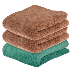 Kuber Industries Cleaning Towel | Reusable Cleaning Cloths for Kitchen | Duster Towel for Home Cleaning | 350 GSM Cleaning Cloth Towel for Car | Bike | 30x60 | Pack of 3 | Multi